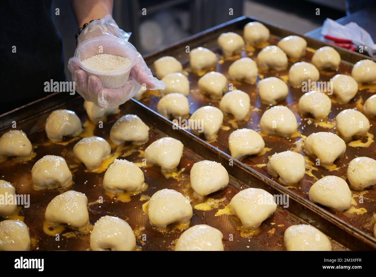 making a muffin cup cake indoor  Stock Photo