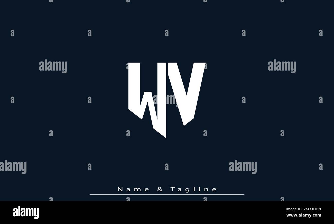 Alphabet letters Initials Monogram logo WV , VW Stock Vector