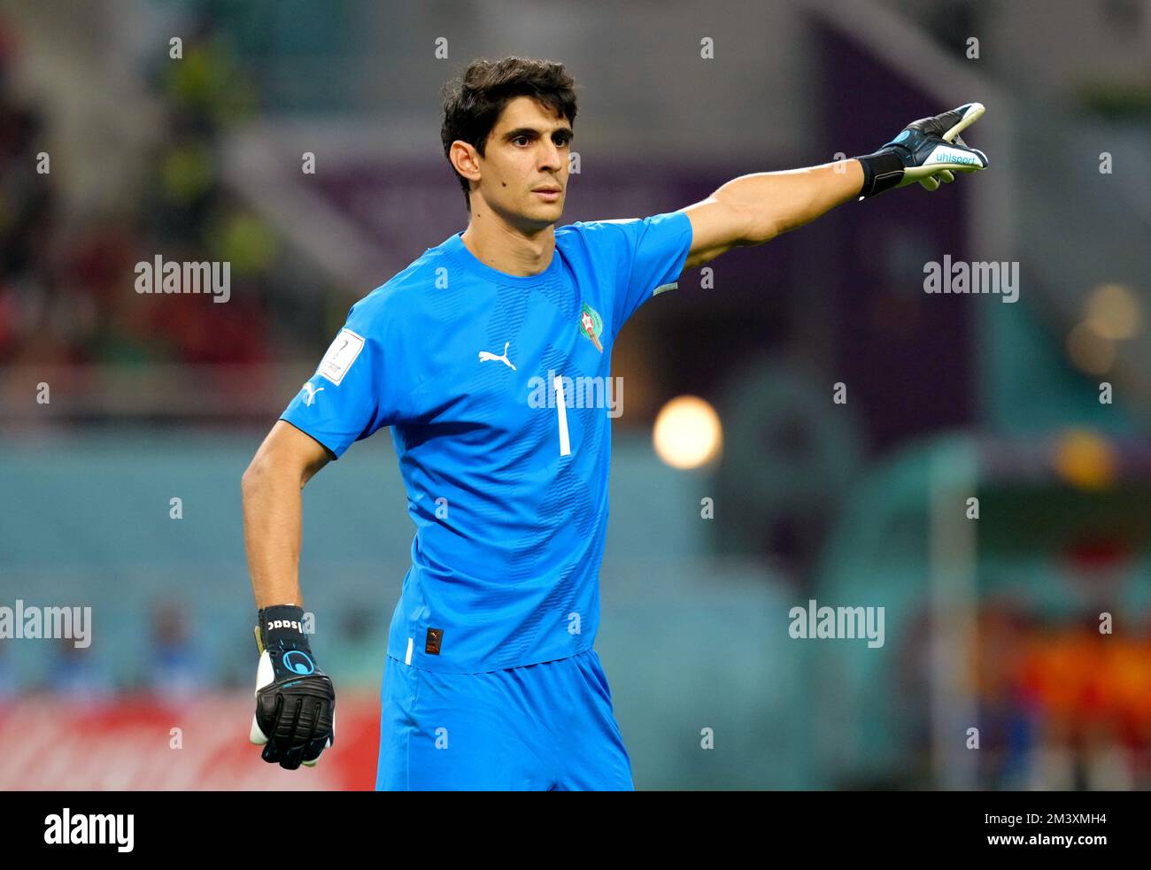 Morocco goalkeeper Yassine Bounou during the FIFA World Cup third place play-off match at the Khalifa International Stadium, Doha. Picture date: Saturday December 17, 2022. Stock Photo
