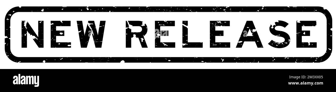 Grunge black new release word rubber seal stamp on white background ...