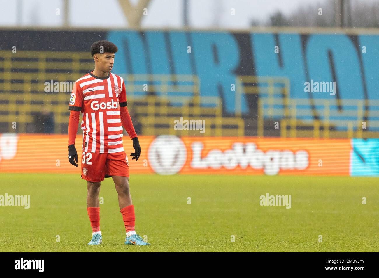 Manchester, UK. 17th Dec, 2022. Oscar Urena #32 of Girona during the Mid season friendly match Manchester City vs Girona at Etihad Campus, Manchester, United Kingdom, 17th December 2022 (Photo by Phil Bryan/News Images) in Manchester, United Kingdom on 12/17/2022. (Photo by Phil Bryan/News Images/Sipa USA) Credit: Sipa USA/Alamy Live News Stock Photo