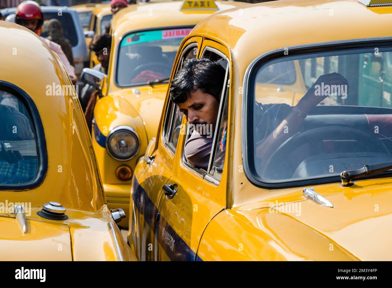 Traffic jams are common in Kolkatas rush hours Stock Photo Alamy