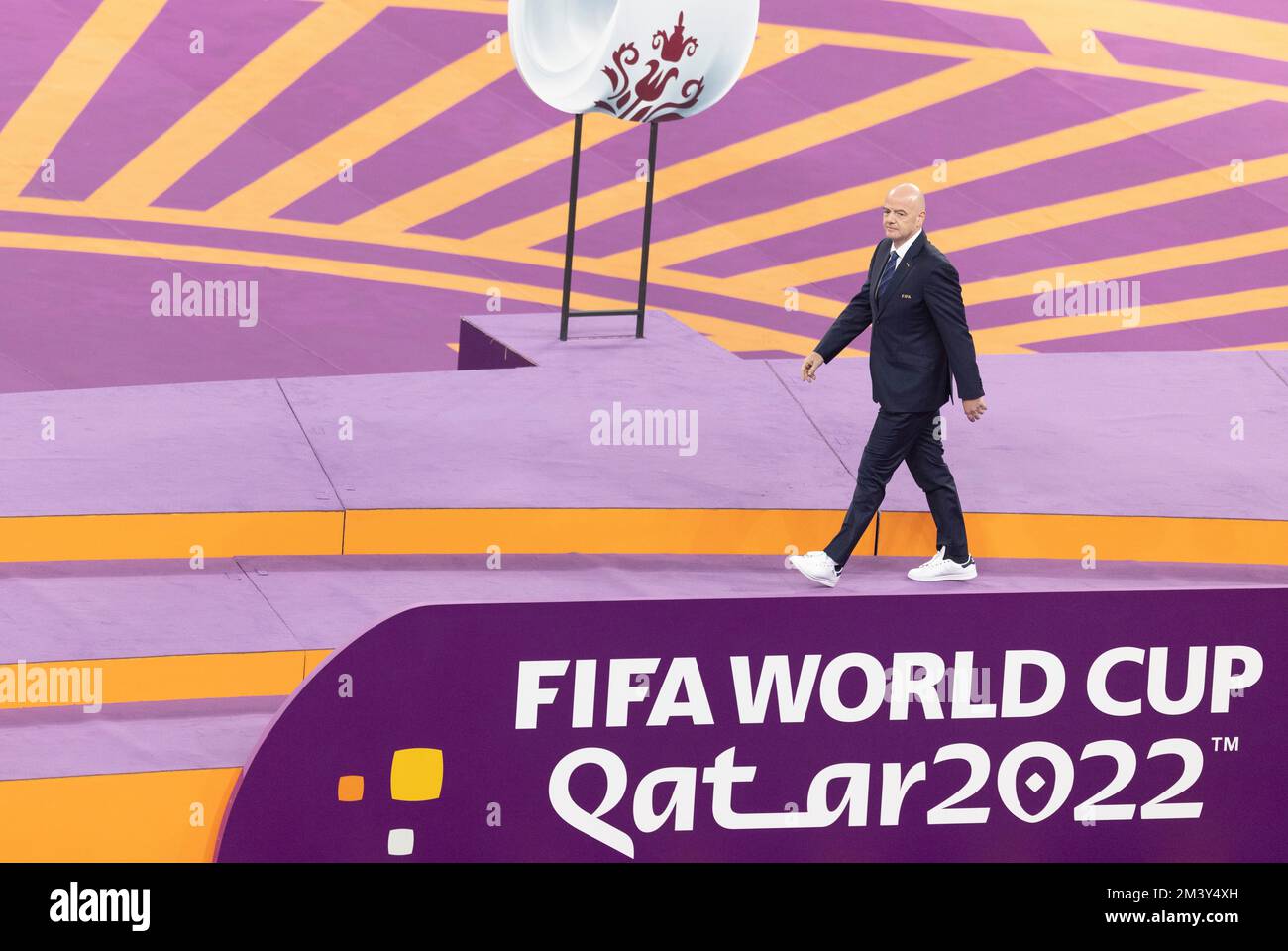 Doha, Qatar. 17th Dec, 2022.  FIFA President Gianni Infantino Croatia - Morocco  Match for 3rd place Kroatien - Marokko World Cup 2022 in Qatar 17.12.2022 Credit: Moritz Muller/Alamy Live News Stock Photo