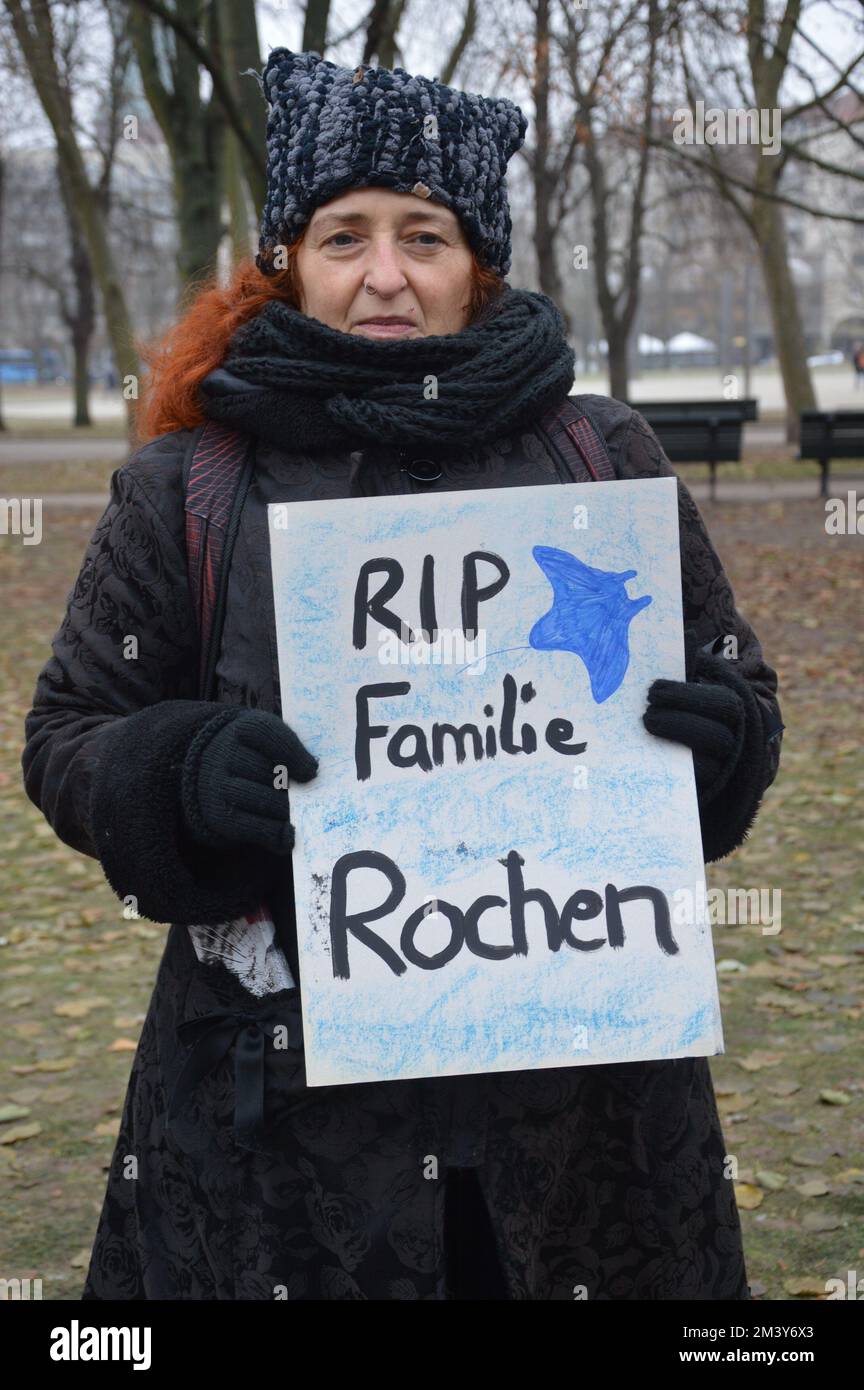 Berlin, Germany - December 17, 2022 - Pro animal rally in front of the ...