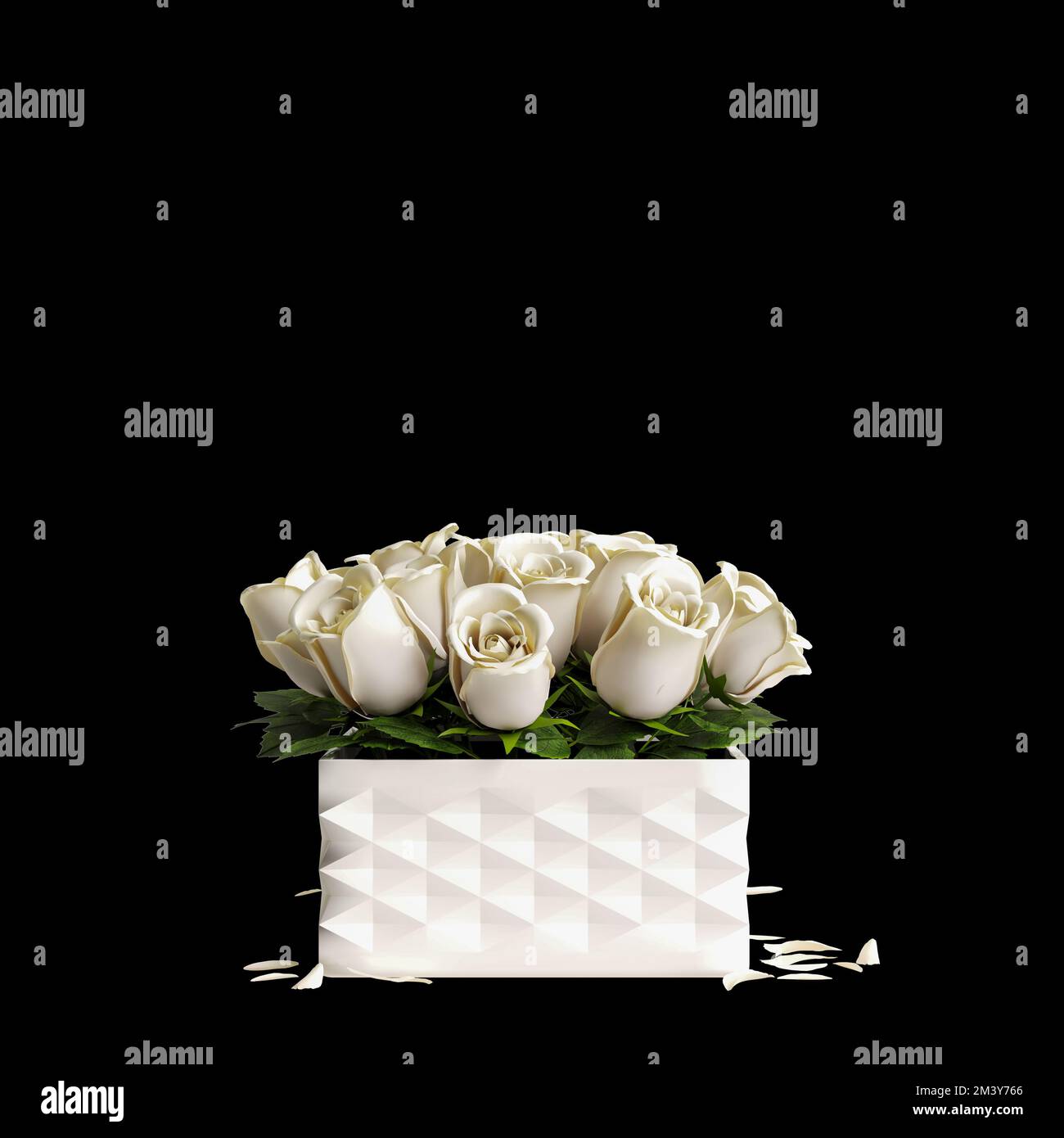 3d illustration of decor vase isolated on black background Stock Photo