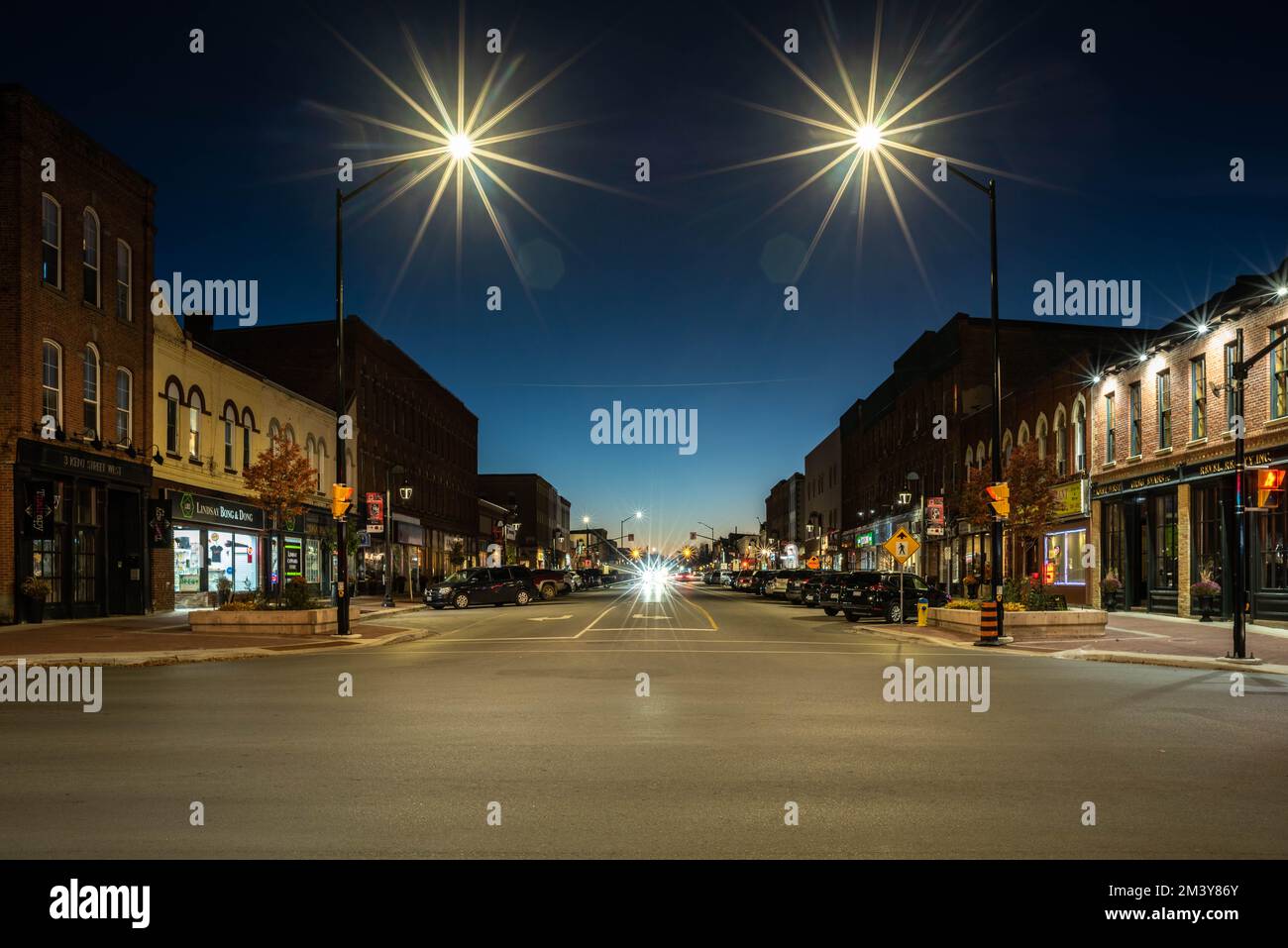 Lindsay Ontario Canada Downtown Kent Street In The City Of Kawartha Lakes Stock Photo Alamy