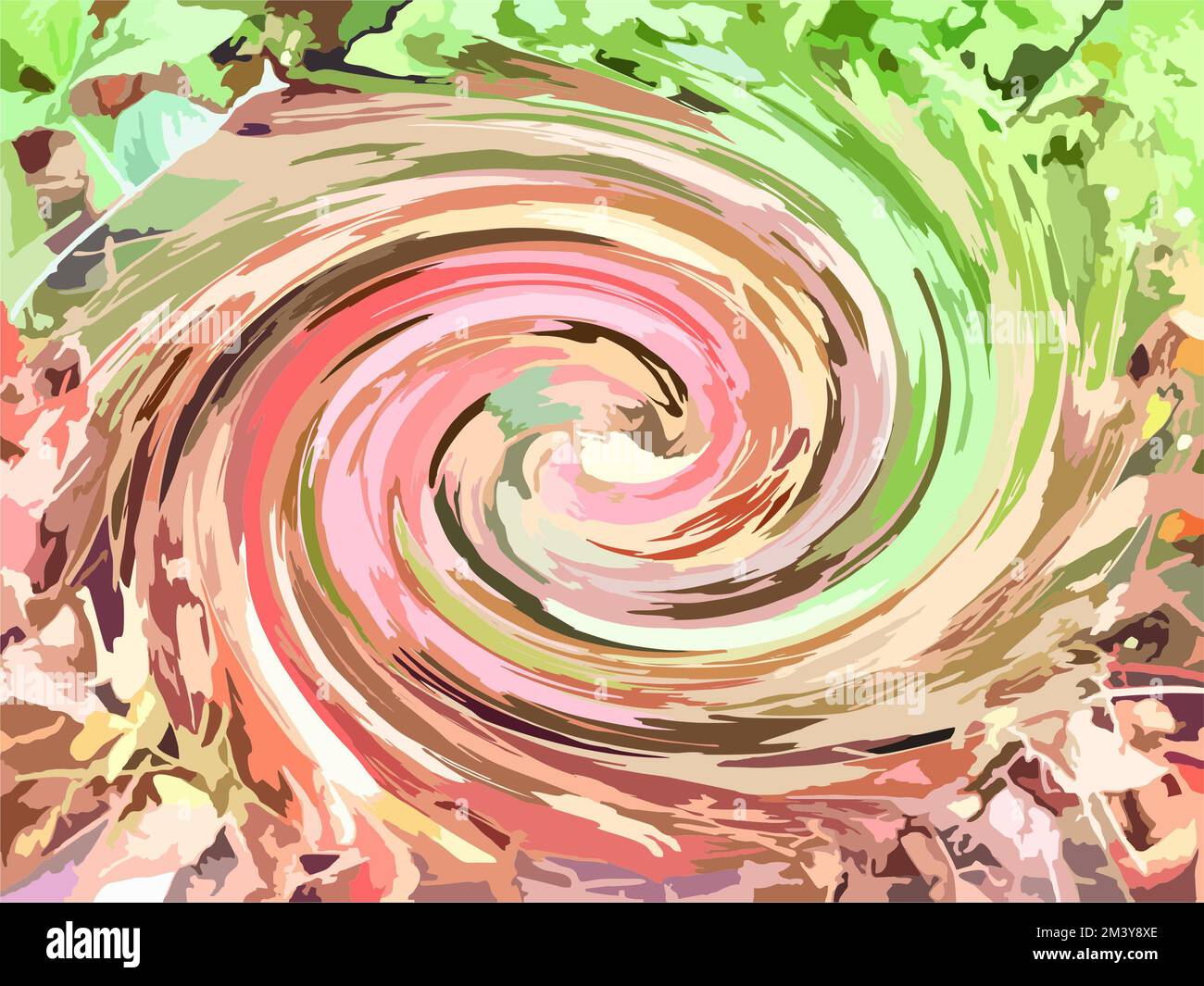 Swirl background from green red leaves autumn motifs Beautiful Swirl background from green red leaves autumn motifs Beautiful