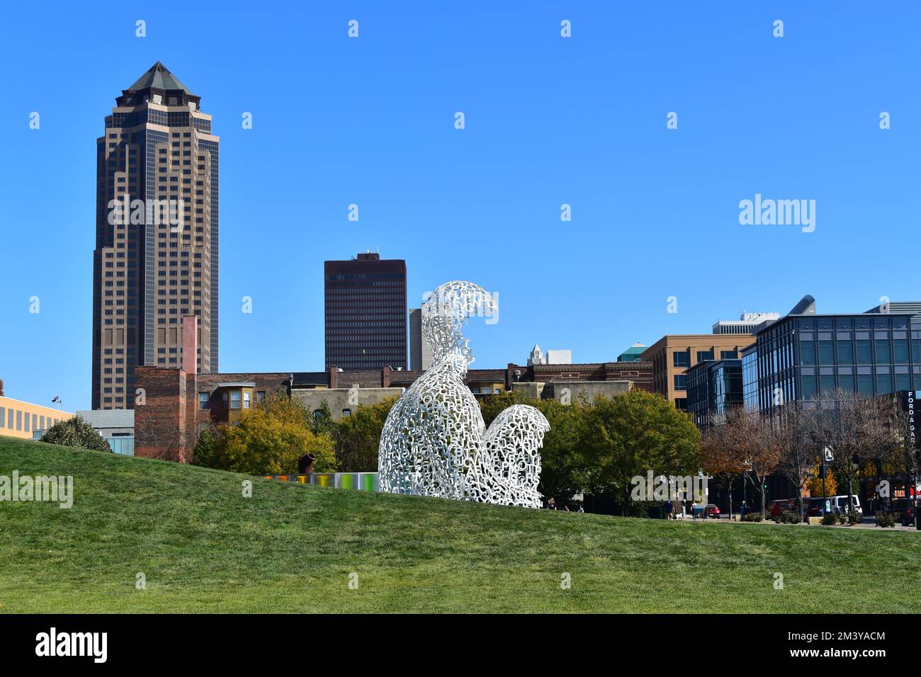 Magnete Frigorifero In Legno Des Moines Iowa USA – Souvenir Artigianale 3D, Regalo Viaggio