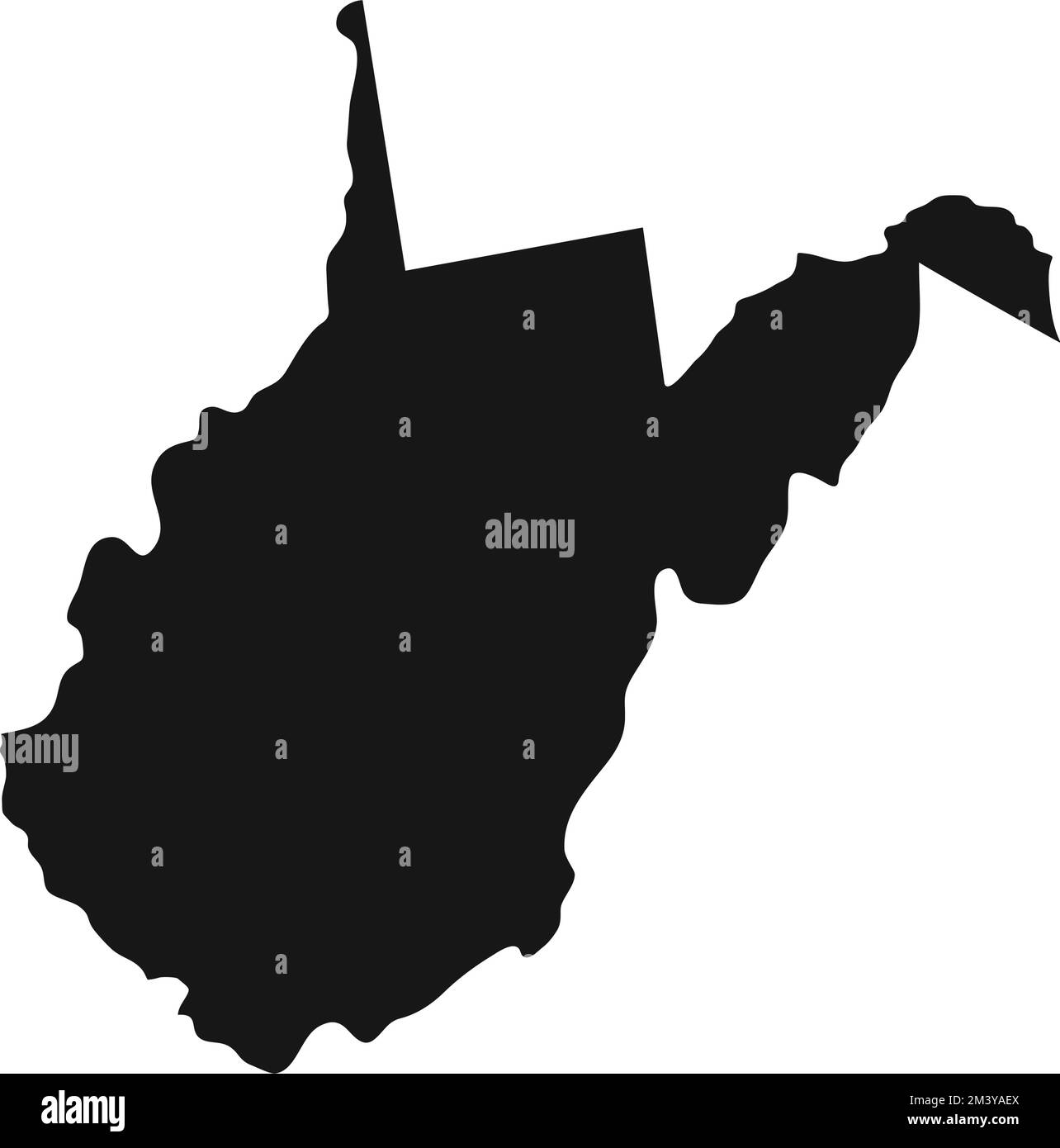Silhouette of West Virginia state border Stock Vector Image & Art Alamy