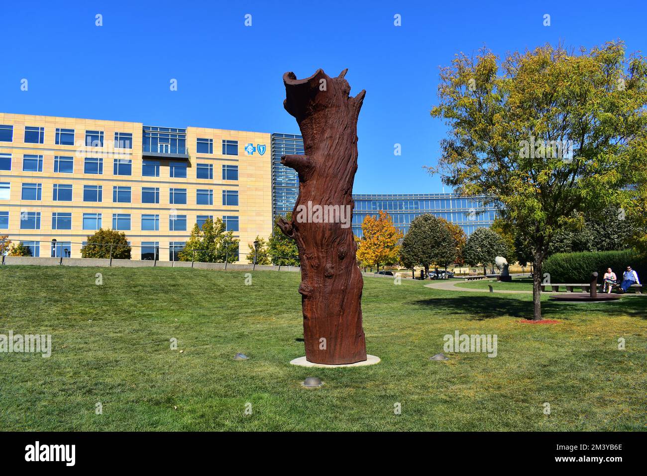 Des Moines, IOWA, USA - October 22, 2022: The John and Mary Pappajohn Sculpture Park Stock Photo