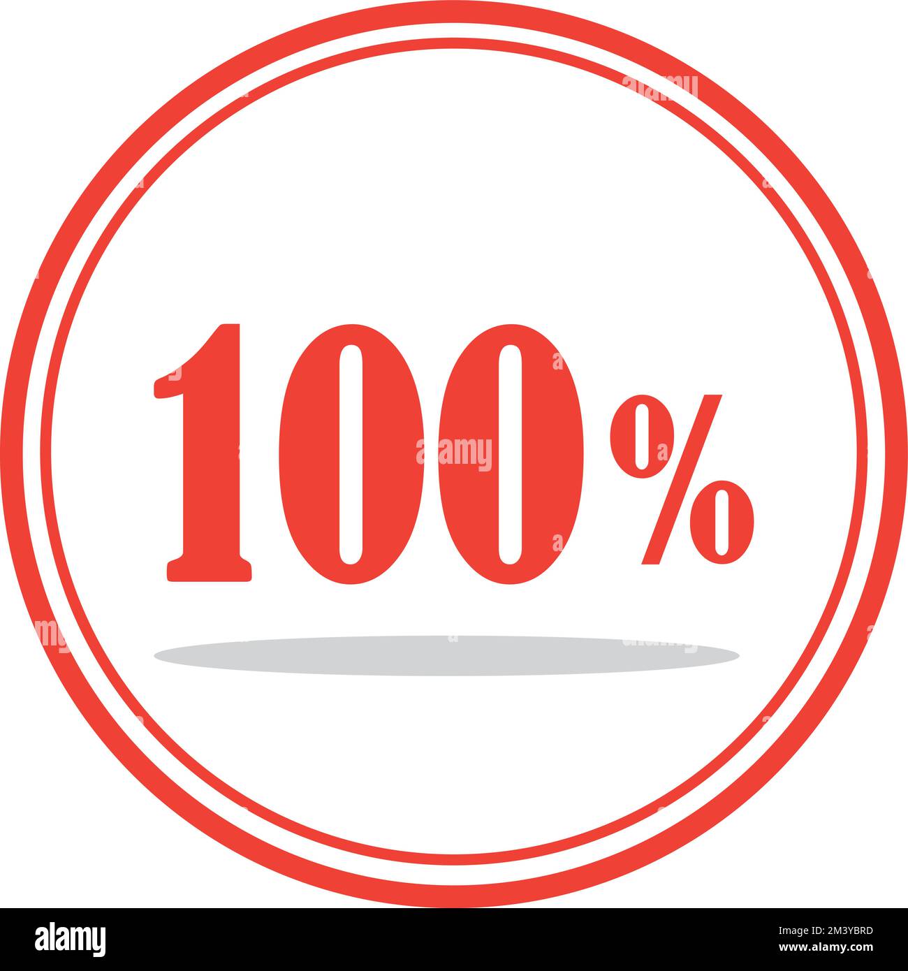 a-vector-illustration-of-100-percent-icon-in-the-center-of-a-red-circle