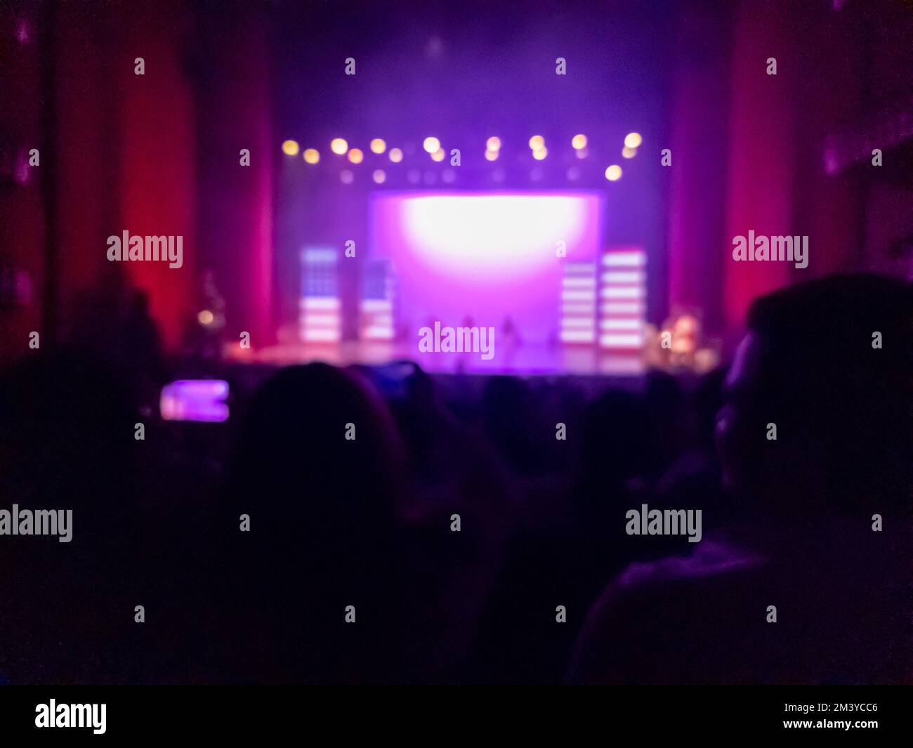 Entertainment show in concert blur background with viewers Stock Photo