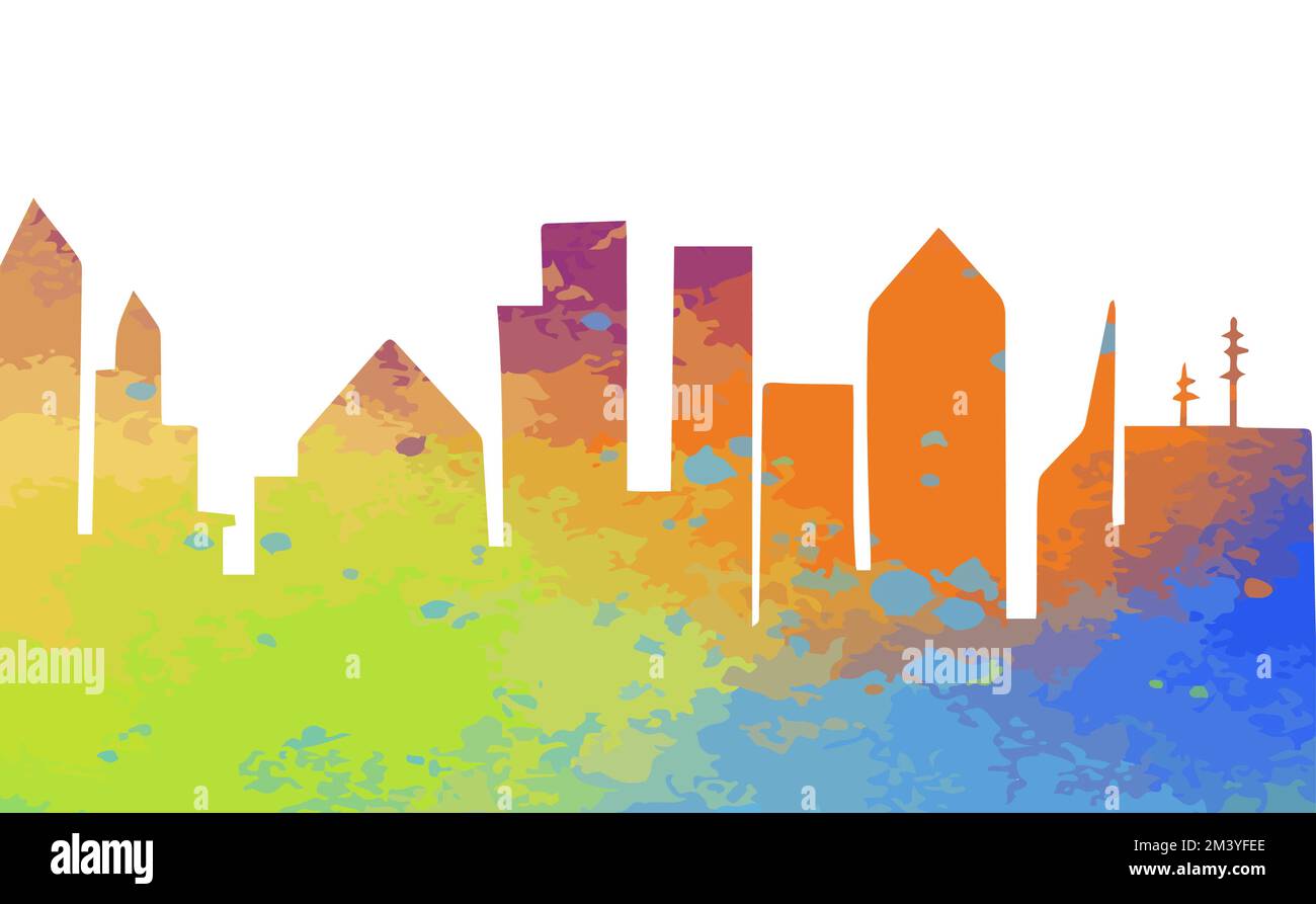 Downtown city skyline Stock Vector Images - Alamy