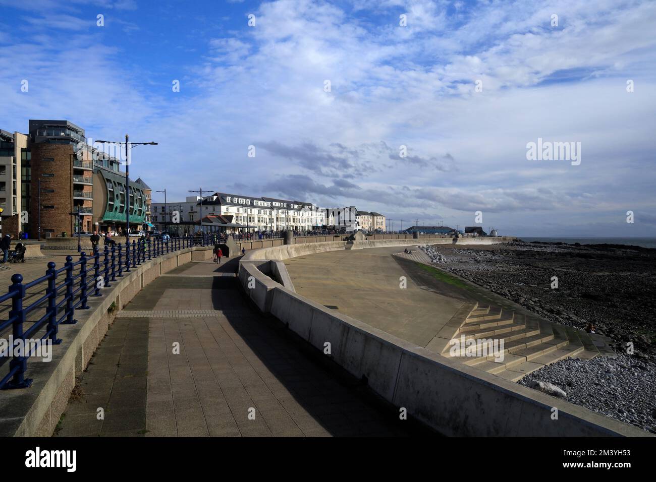 Porthcawl esplanade, after refurbishment. Taken 2022. Autumn Stock