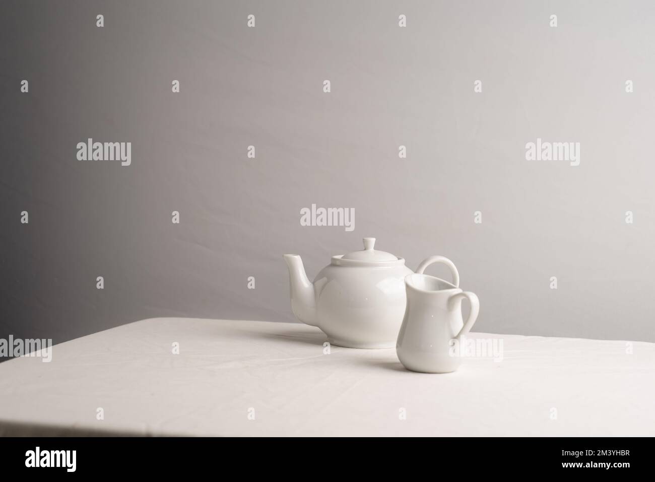 Teapot and creamer set Stock Photo Alamy