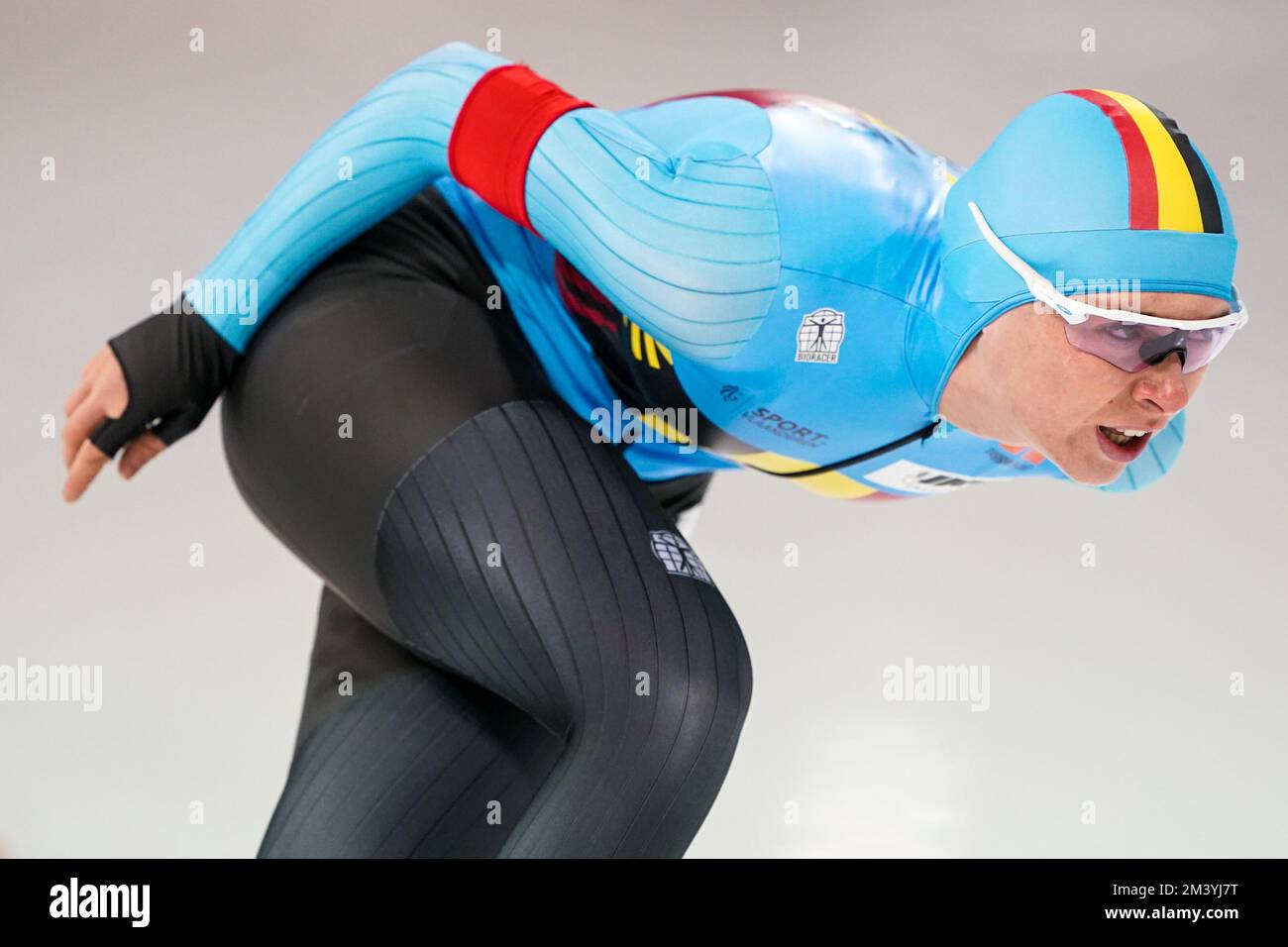 CALGARY, CANADA - DECEMBER 17: Sandrine Tas of Belgium competing on the  Women's A Group 1500m during the ISU Speed Skating World Cup 4 on December  17, 2022 in Calgary, Canada (Photo