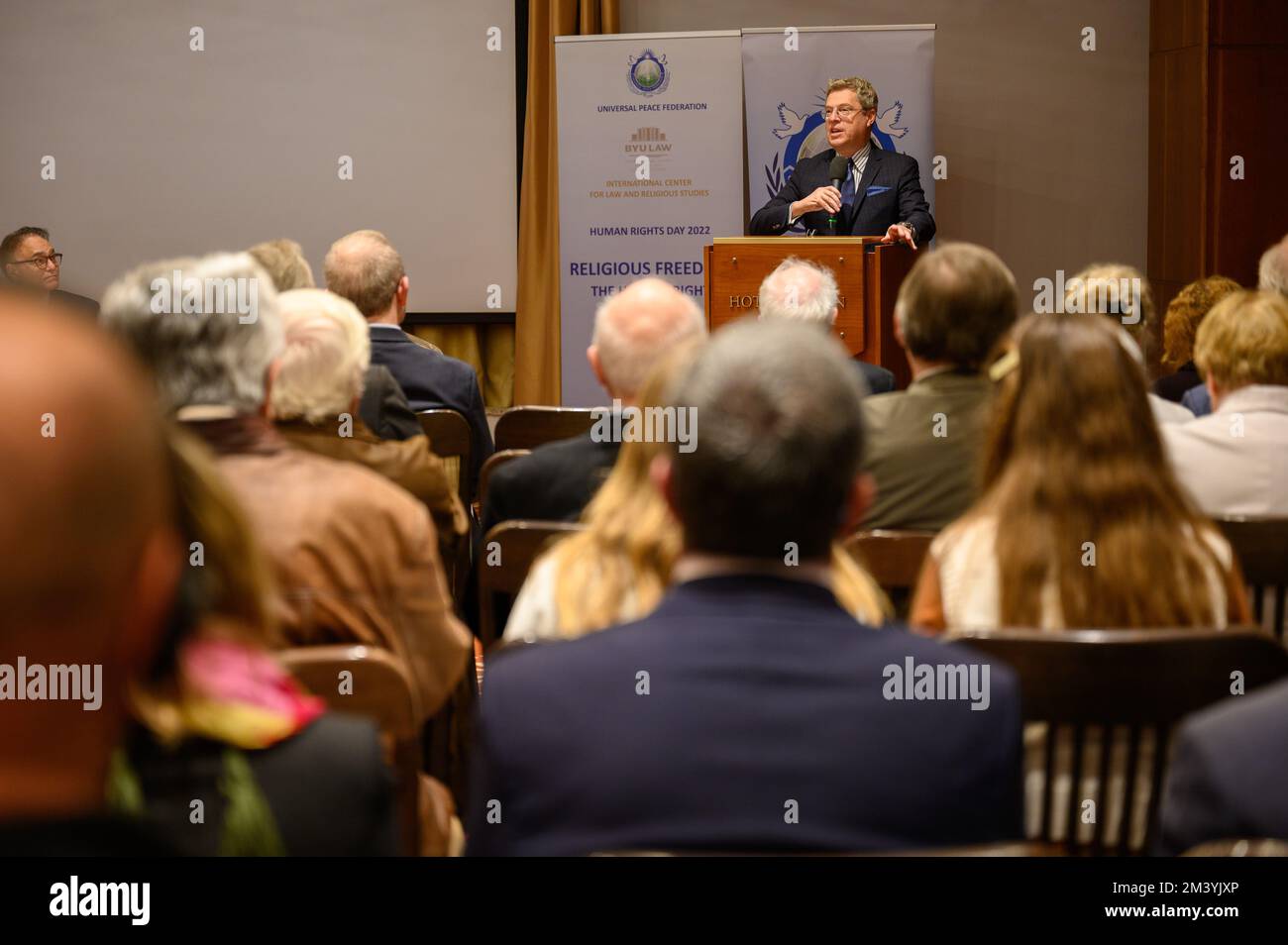 Prof. Brett Scharffs speaking at the Conference "Religious Freedom