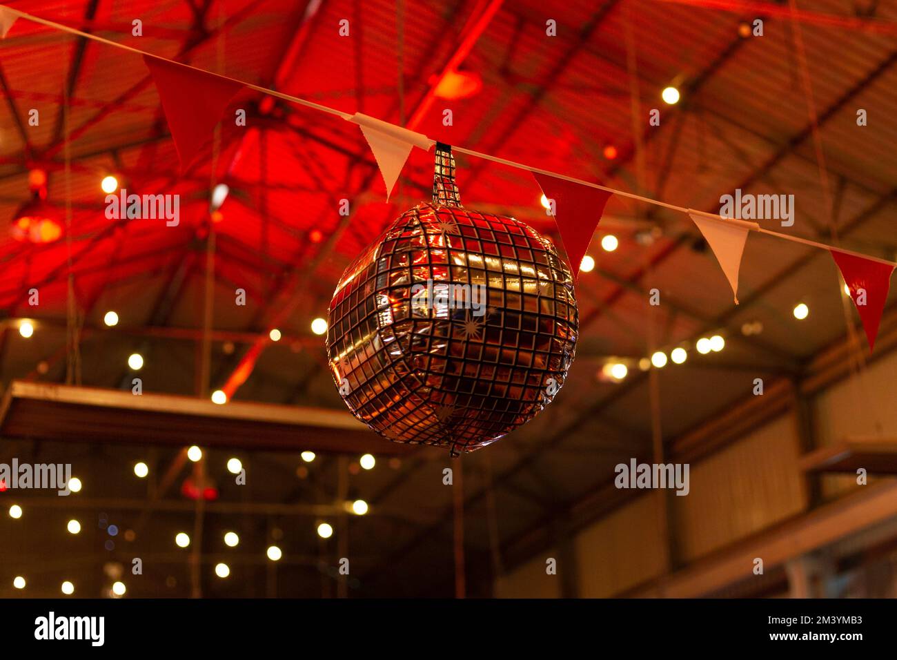 Christmas Bobbles in a bar Stock Photo