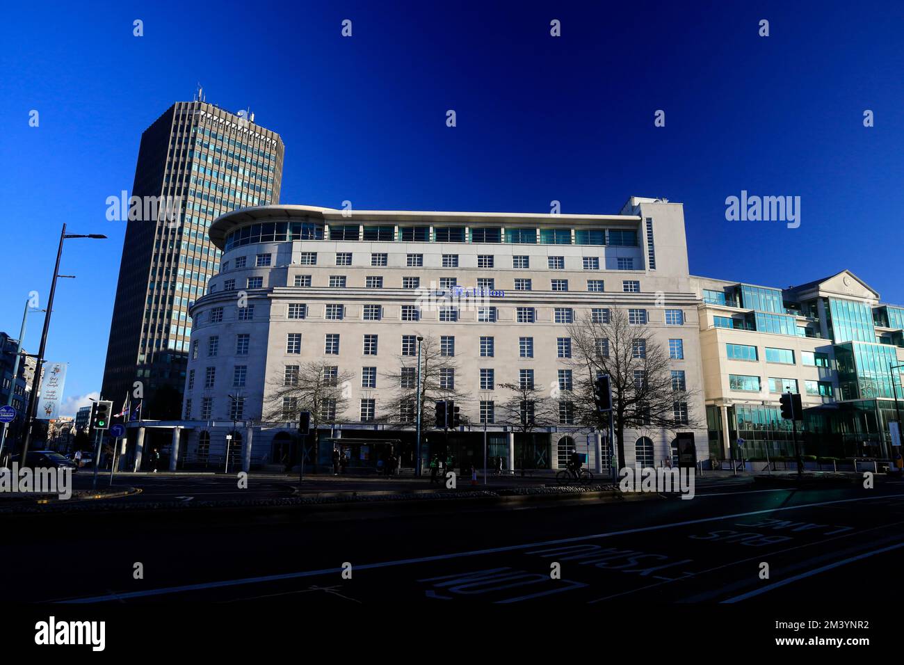 The Hilton Hotel, Cardiff and Capital Tower office block (left