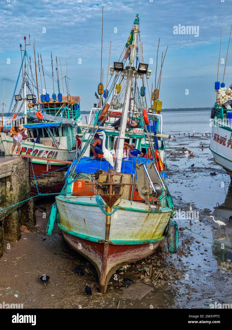 Fishing boats in the market area of Belem, Brazil Stock Photo - Alamy