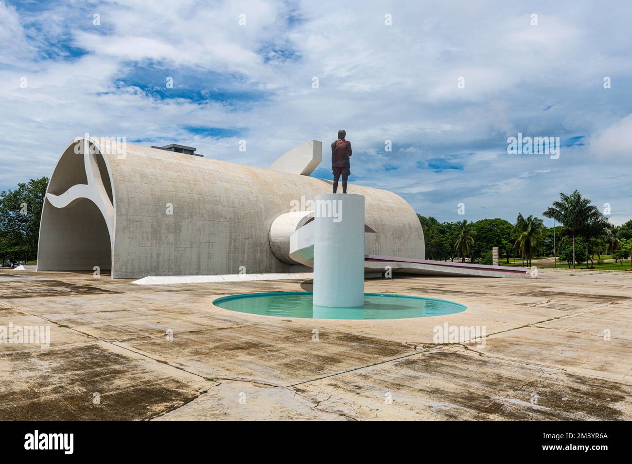 Oscar Niemeyers Memorial Coluna Prestes, Palmas, Tocantins, Brazil Stock Photo