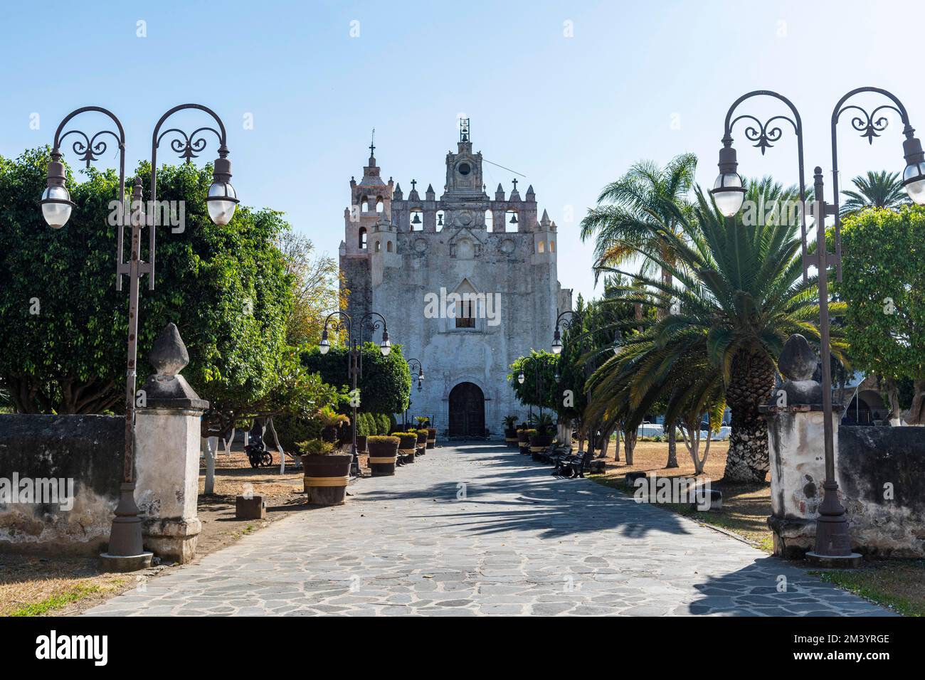 Convent of San Mateo Apostol y Evangelista, Earliest 16th-century monasteries on the slopes of Popocatepetl, Mexico Stock Photo