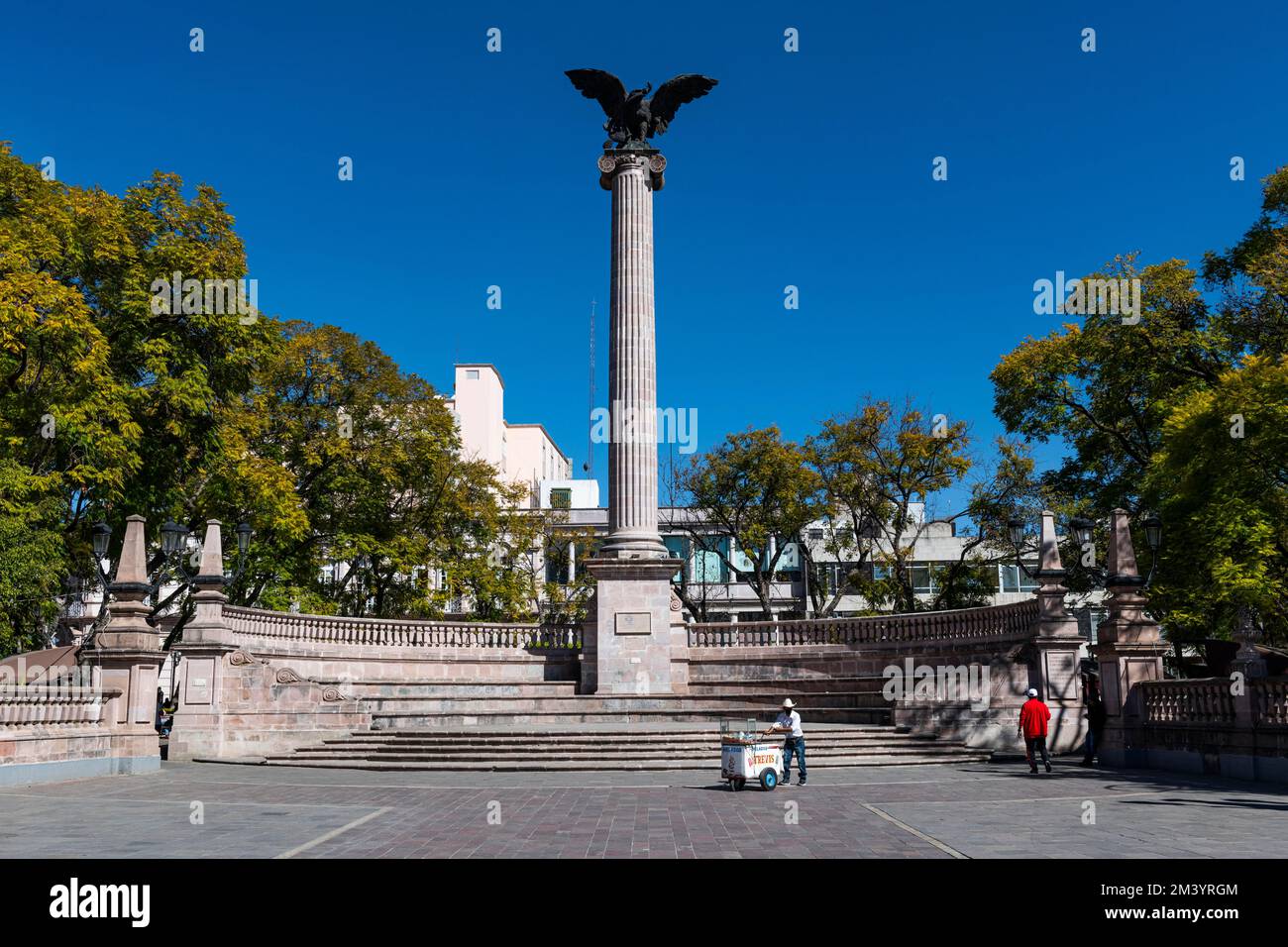 Exedra statue, La Patria Oriente square, Aguascalientes, Mexico Stock Photo