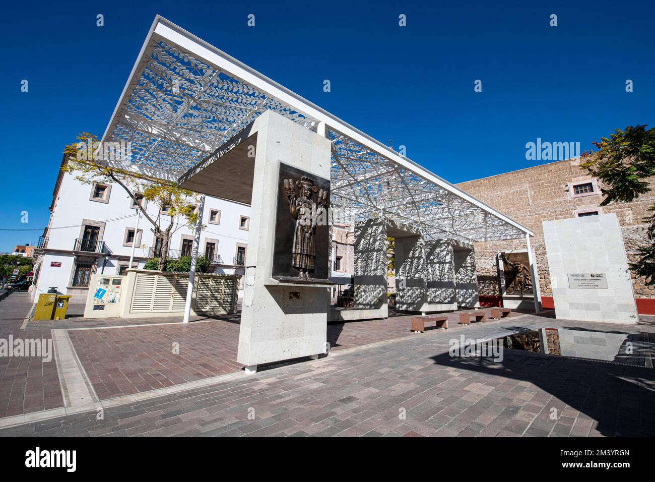 Modern structure, La Patria Oriente square, Aguascalientes, Mexico Stock Photo