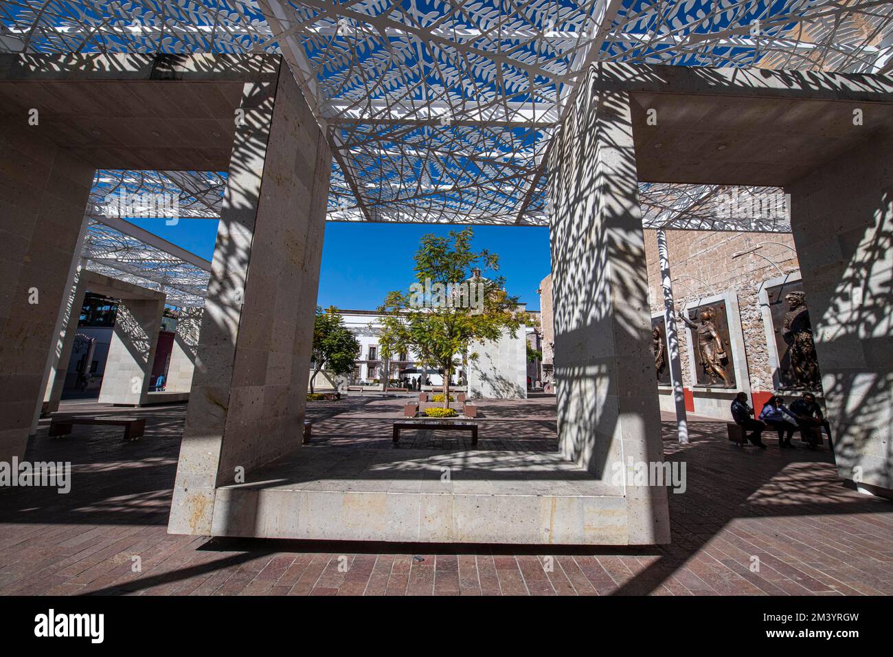 Modern structure, La Patria Oriente square, Aguascalientes, Mexico Stock Photo