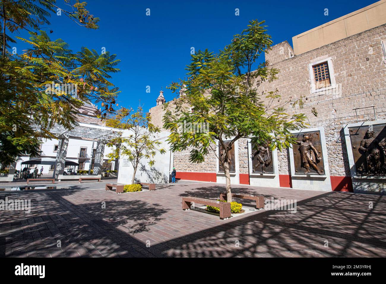 Modern structure, La Patria Oriente square, Aguascalientes, Mexico Stock Photo