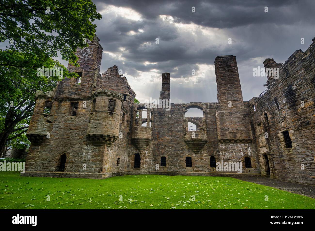 Bishop and Earls palace of Kirkwall, Orkney Islands, United Kingdom Stock Photo
