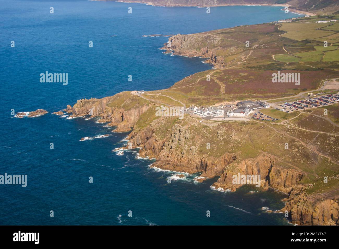 Aerial of Lands End, England, United Kingdom Stock Photo Alamy