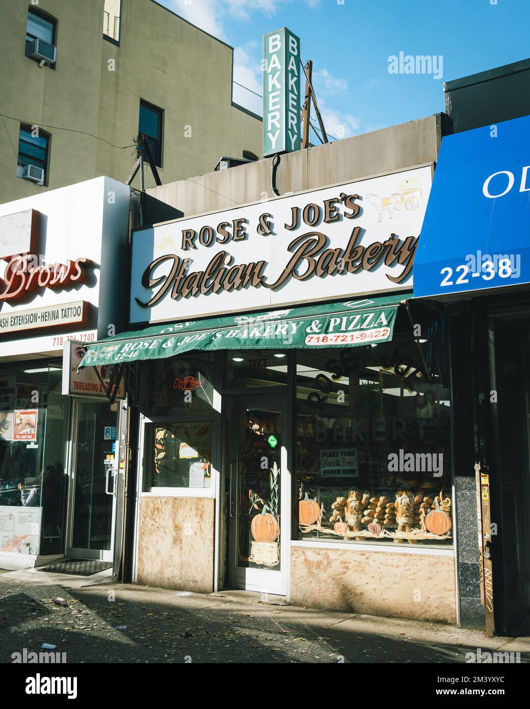 Rose & Joes Italian Bakery vintage sign, Astoria, Queens, New York