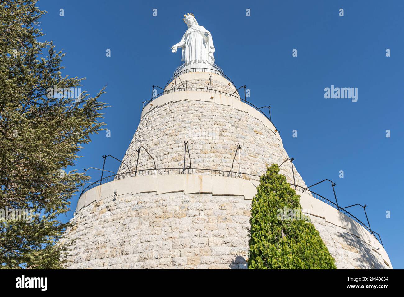 The statue of Virgin Mary in Harissa, Mount Lebanon Stock Photo Alamy