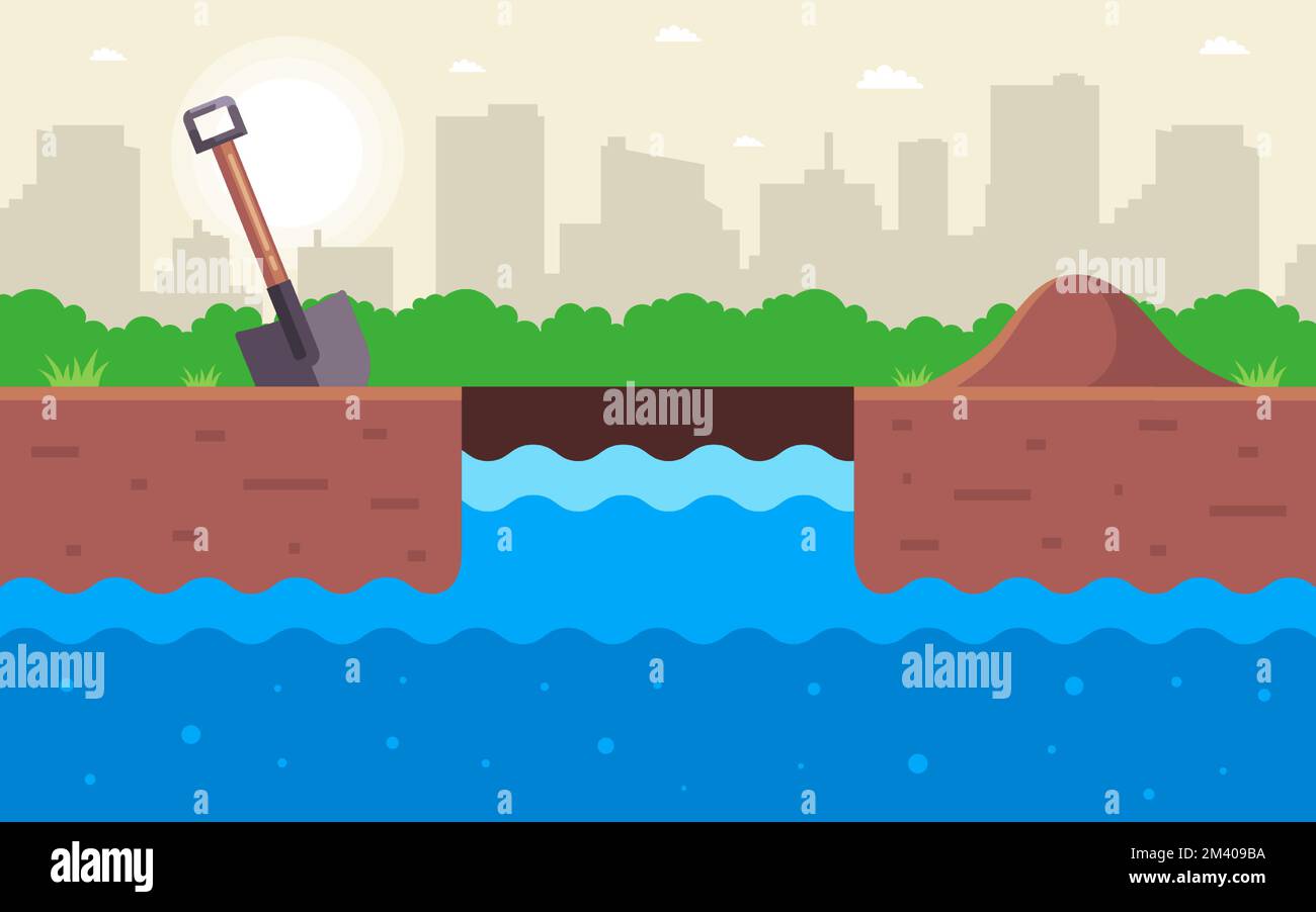 Subterranean aquifer stock vector images alamy
