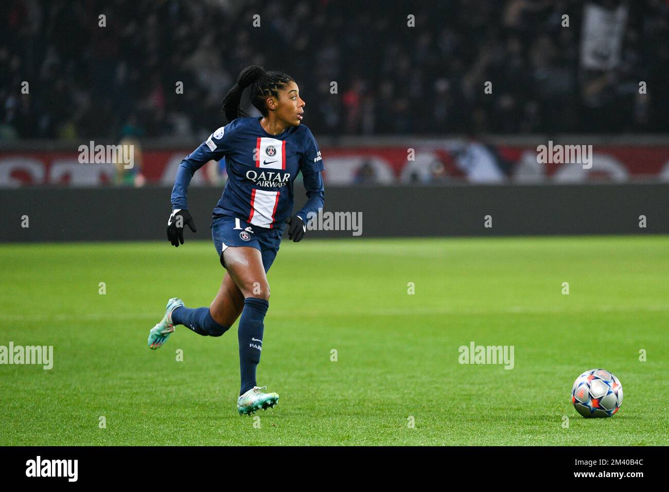 Ashley Elizabeth Lawrence of PSG during the UEFA Women's Champions League, Group A football match between Paris Saint-Germain and Real Madrid on December 16, 2022 at Parc des Princes stadium in Paris, France - Photo Victor Joly / DPPI Stock Photo