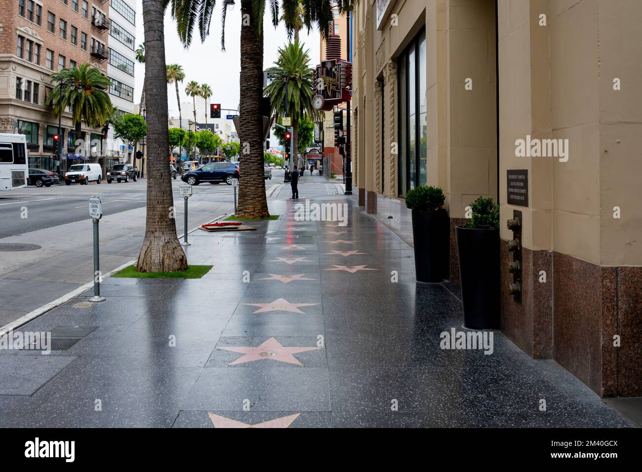 The Hollywood Walk of Fame is shown in Hollywood, California, USA Stock ...