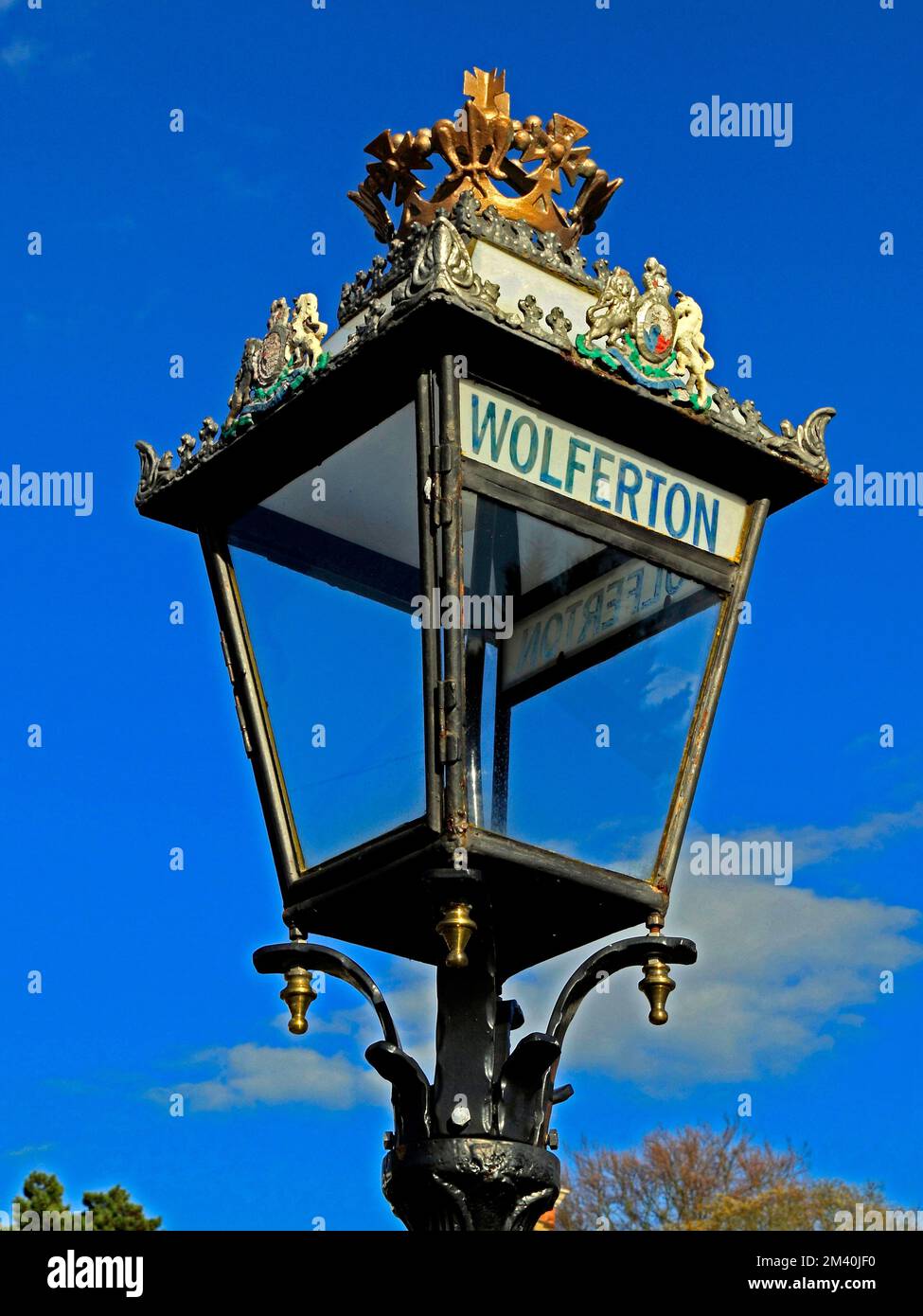 Wolferton, The Royal Railway Station, Lamp, Norfolk, England, UK Stock ...