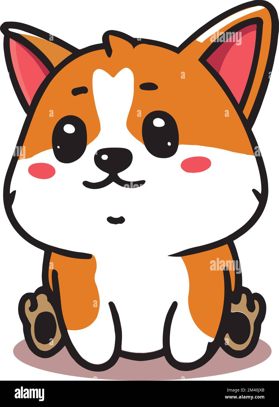 vector cartoon of a cute puppy Stock Vector Image & Art - Alamy