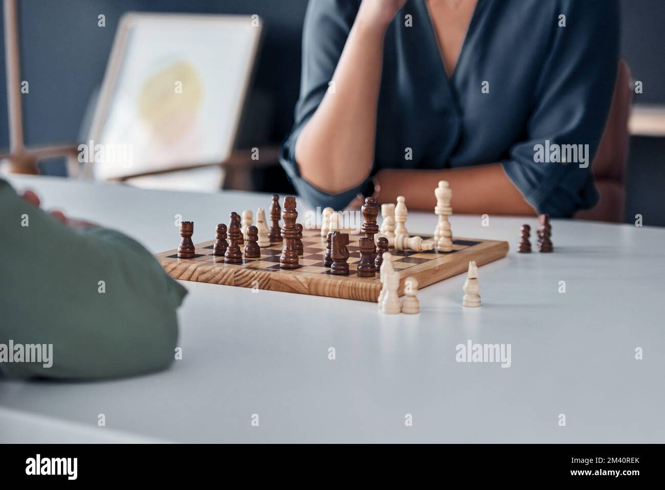 Colleagues playing chess hi-res stock photography and images - Alamy