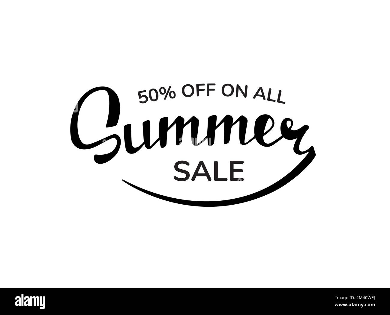 Summer end voucher lettering, logotype, print, label. Summer sales