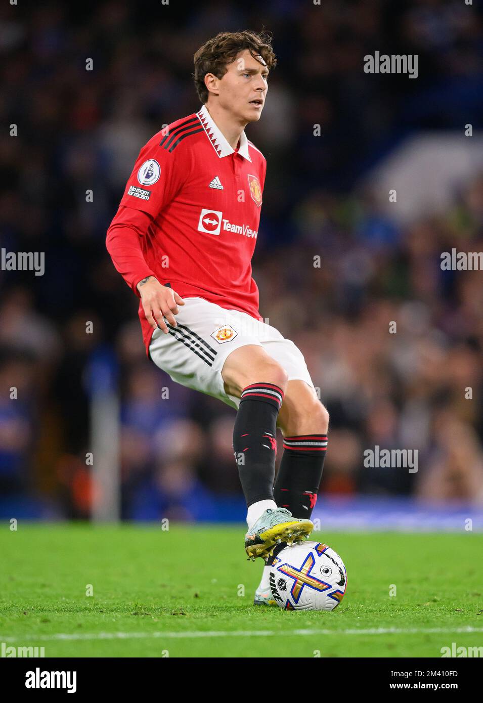 22 Oct 2022 - Chelsea v Manchester United - Premier League - Stamford Bridge  Manchester United's Victor Lindelof during the Premier League match against Chelsea at Stamford Bridge, London. Picture : Mark Pain / Alamy Stock Photo