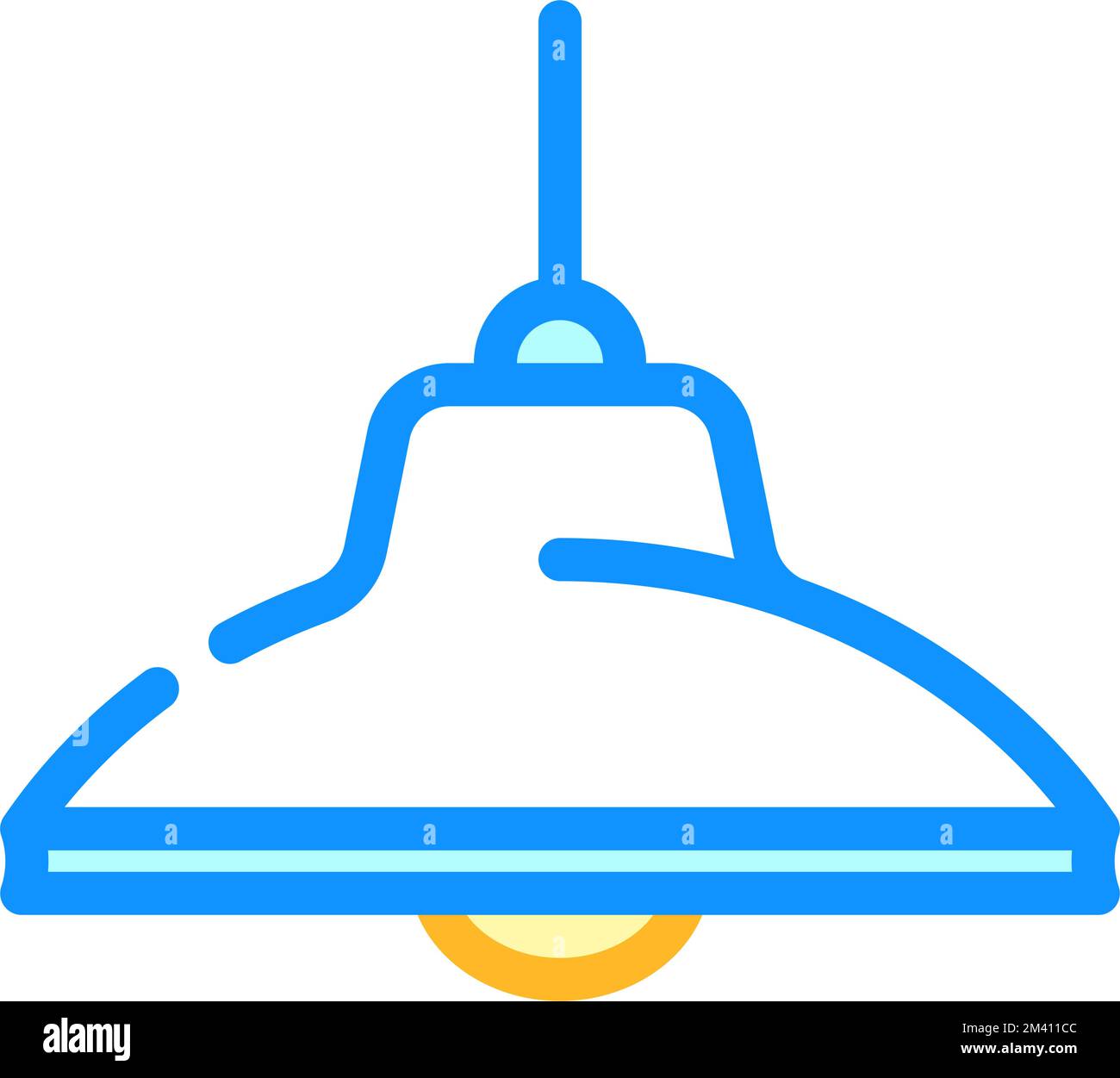 white lamp ceiling color icon vector illustration Stock Vector Image ...