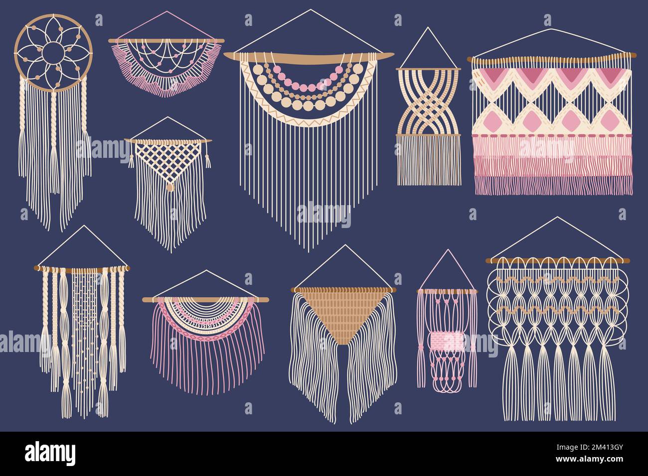 Tapestry woven design Stock Vector Images - Alamy - Woven Fabric Wall Design With Nordic Patterns
