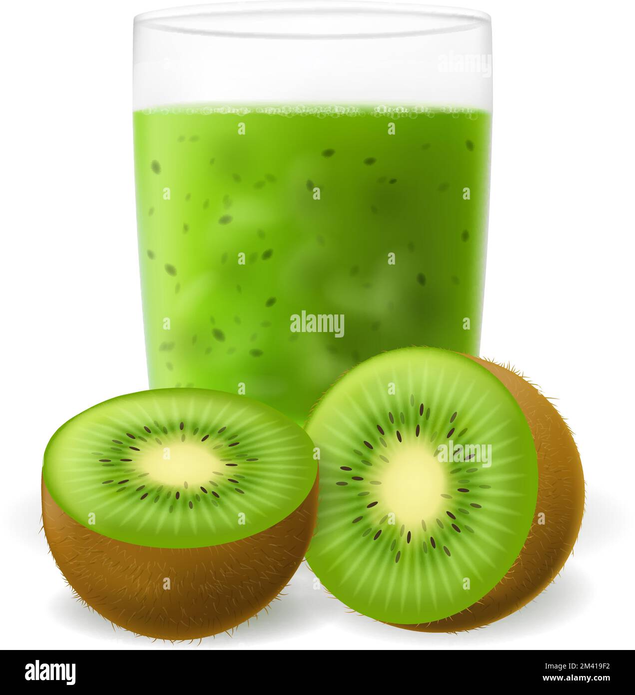 Kiwifruit juice glass Stock Vector Image & Art Alamy