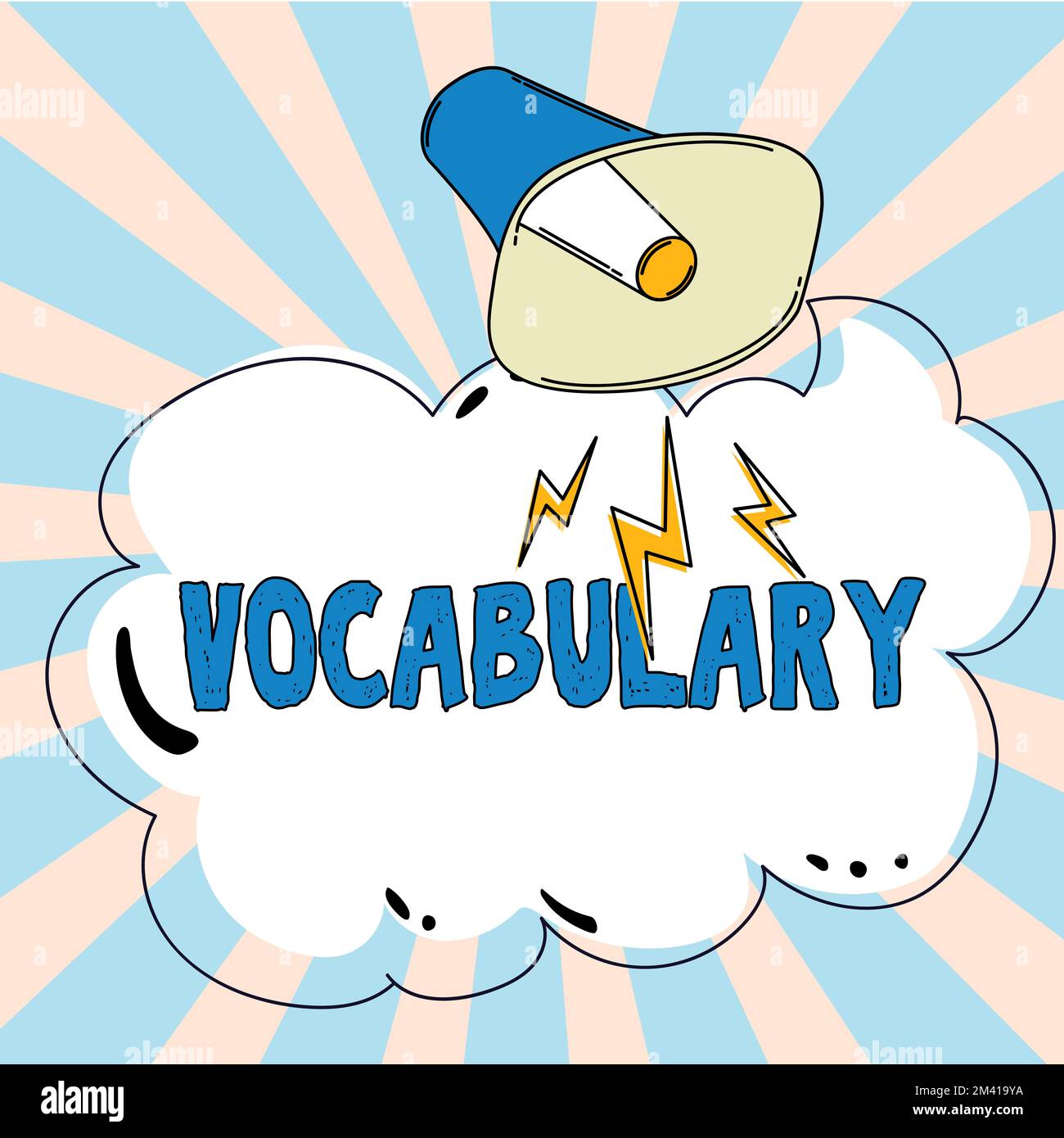 Text caption presenting Vocabulary. Business overview collection of ...