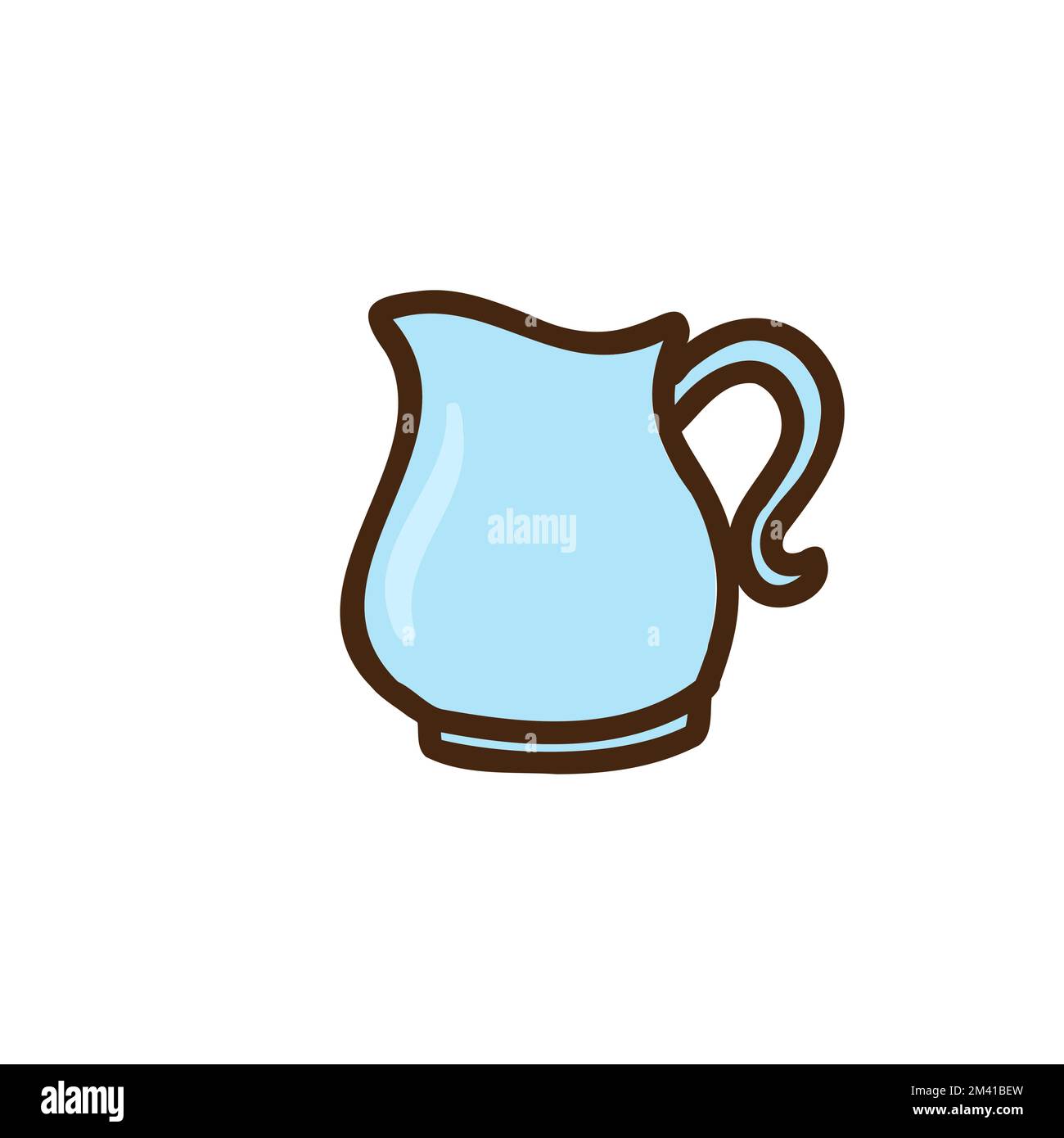 Jug of milk. Fresh milk beverage for breakfast. Vector illustration