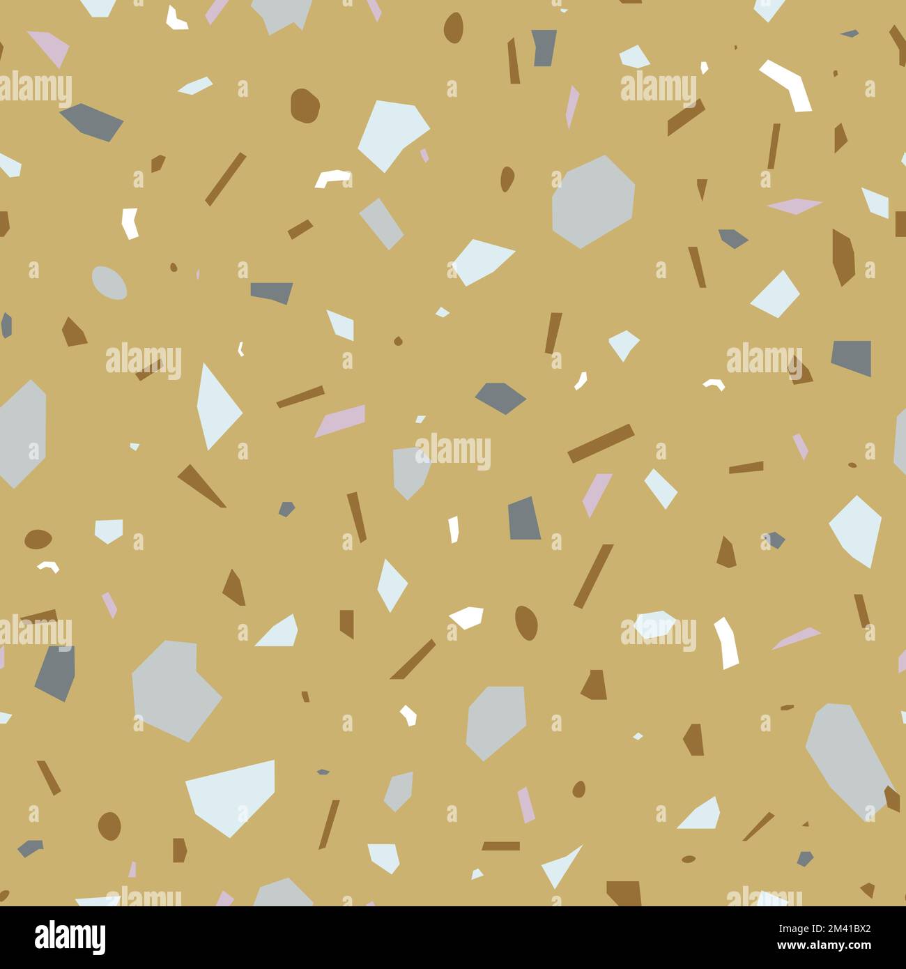 Terrazzo seamless pattern. Flooring mosaic texture. Vector floor with ...