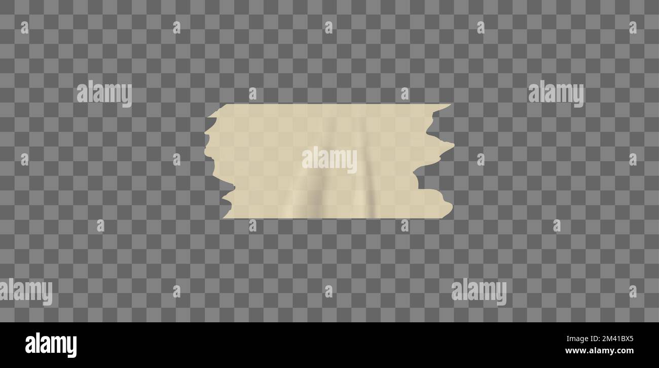 Adhesive tape. Sticky paper strip. Vector realistic scotch tapes Stock