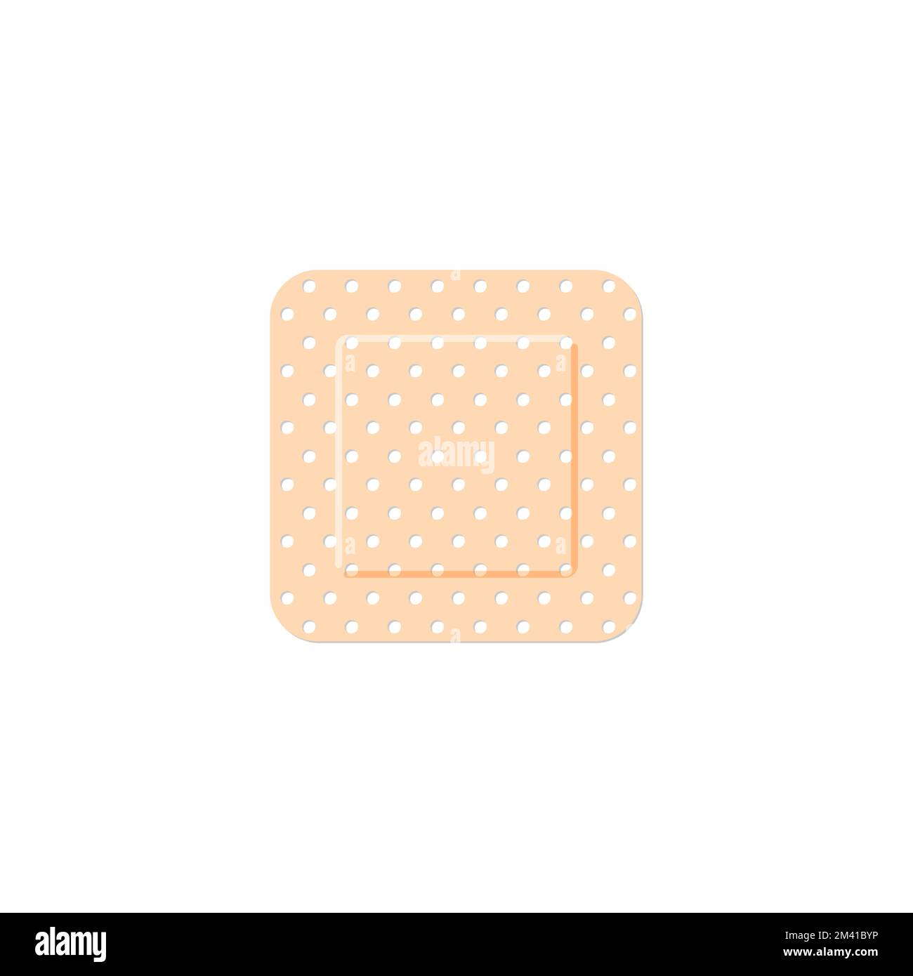 Medical plaster. First aid band plaster strip medical patch. Wound cross plastering band and porous bandage plasterers Stock Vector